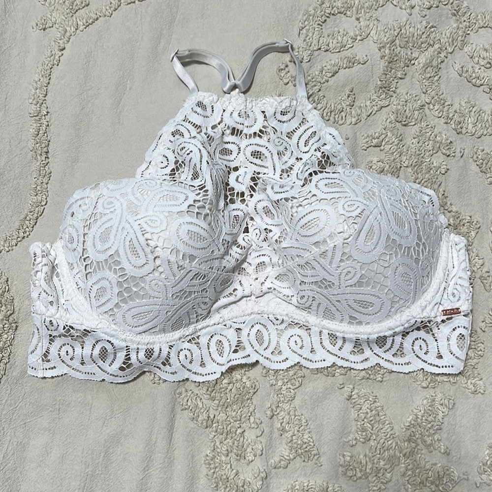 PINK underwire lace bralette, racerback
